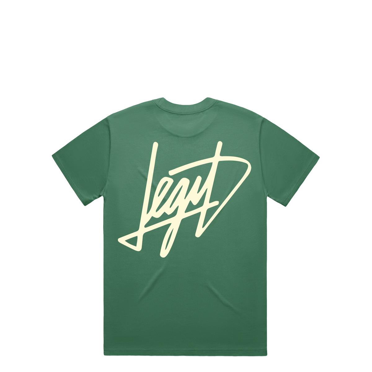 Script T-Shirt in Green, alternate view