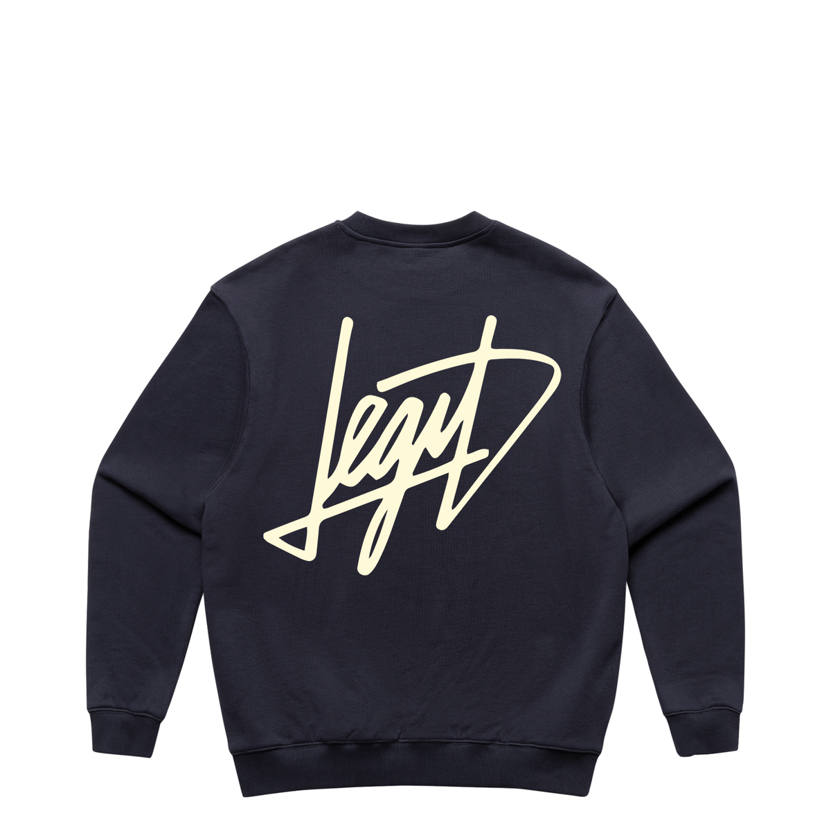 Script Sweatshirt in Navy, alternate view