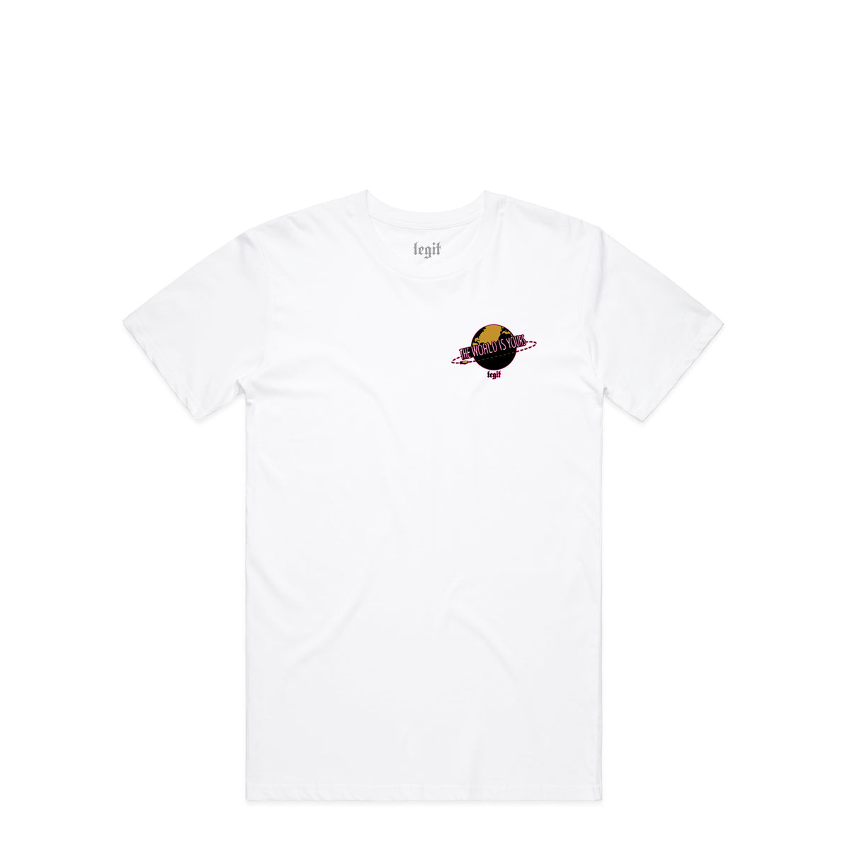 The World Is Yours T-Shirt in White, alternate view