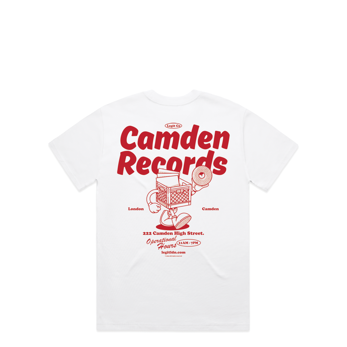 Camden Records T-Shirt in White, alternate view