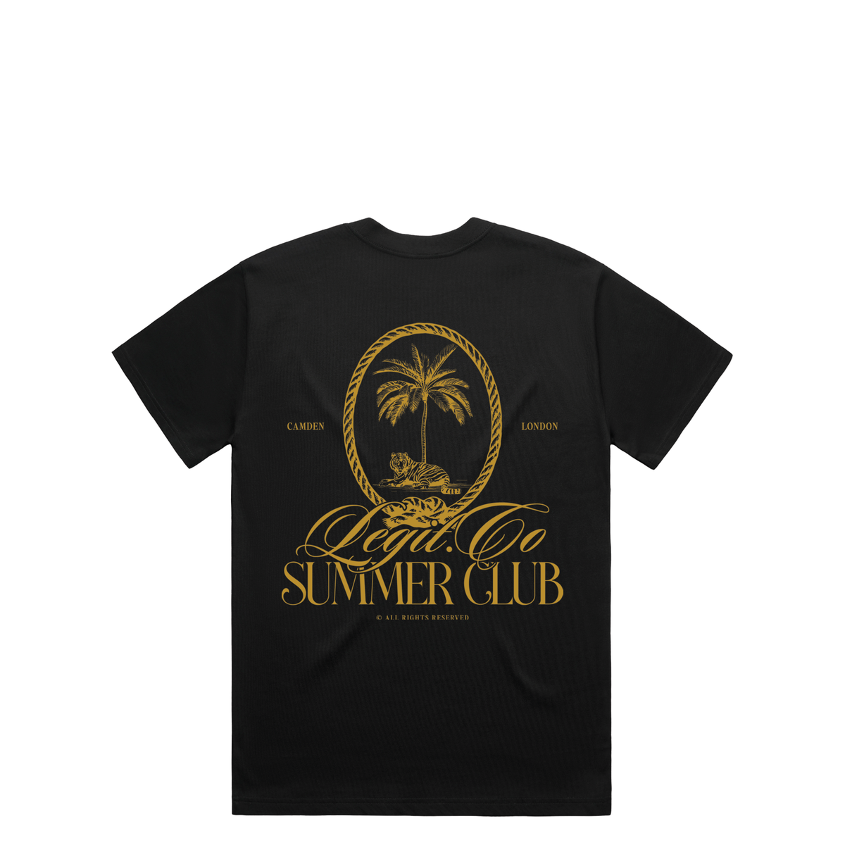 Summer Club T-Shirt in Black, alternate view