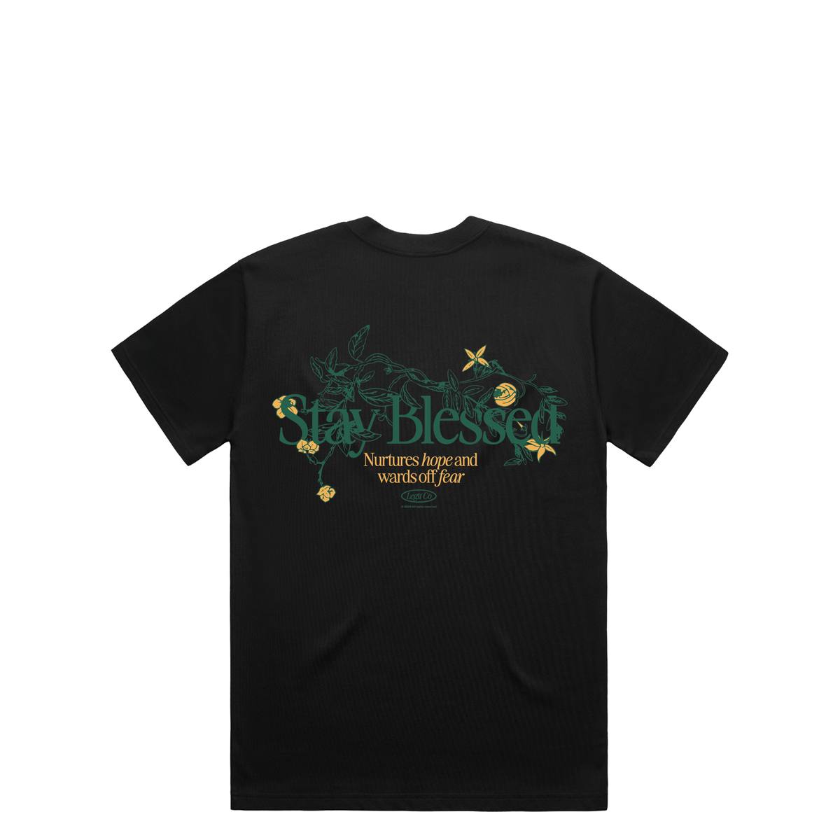 Stay Blessed T-Shirt in Black, alternate view
