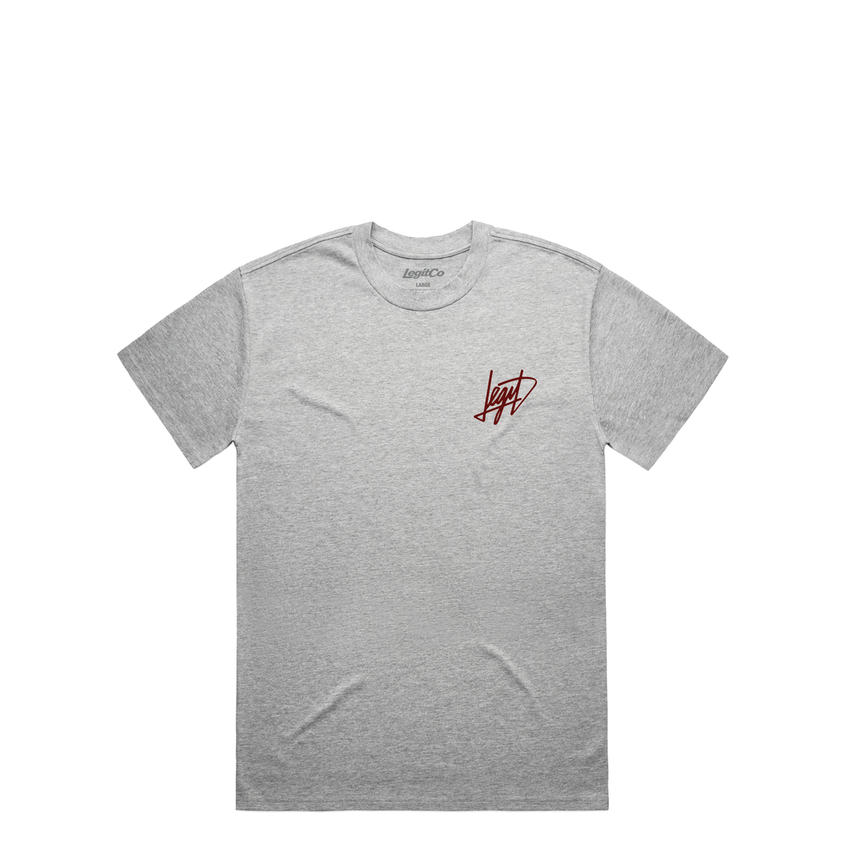 Script T-Shirt in Heather Grey