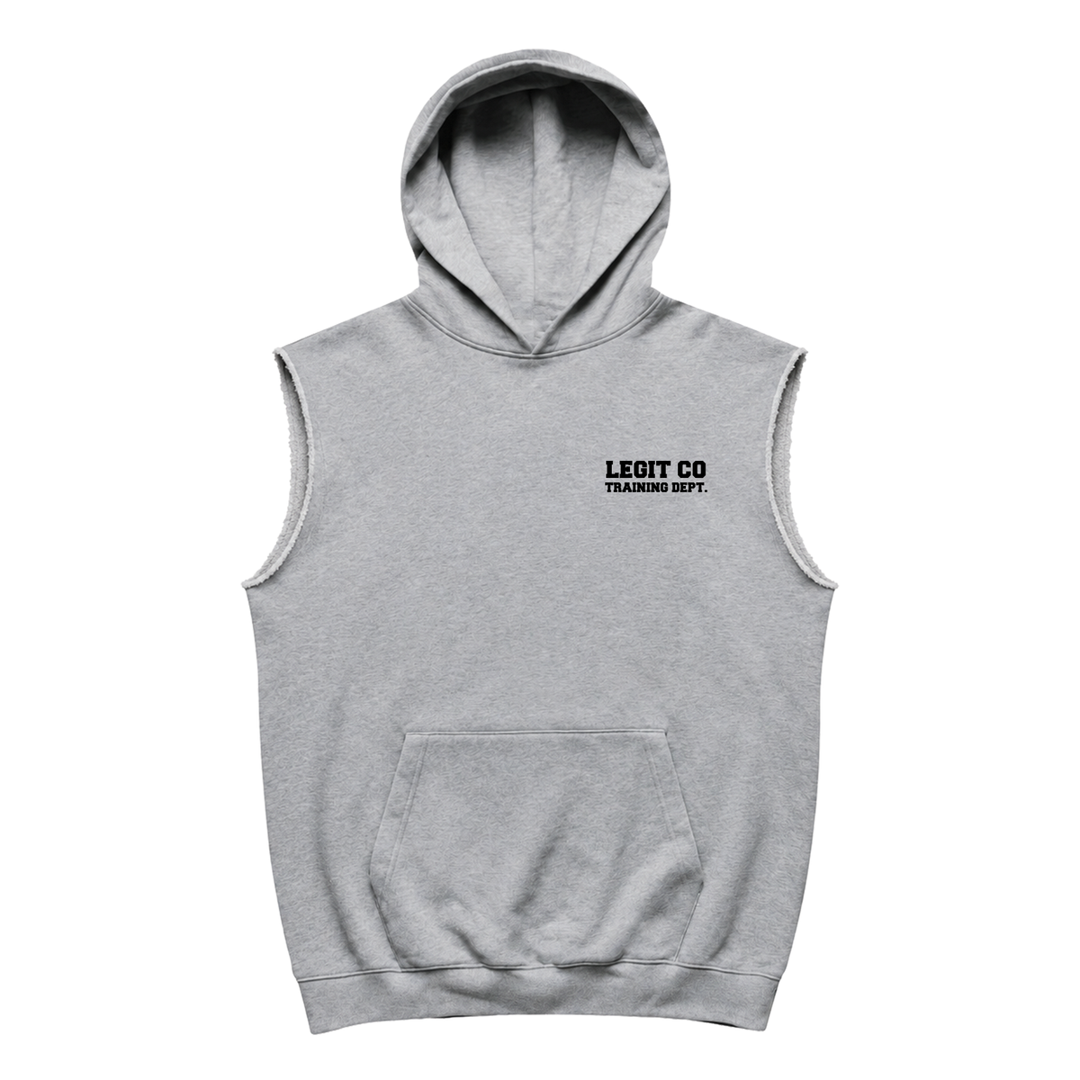 G.O.A.T Cutoff Hoodie in Heather Grey