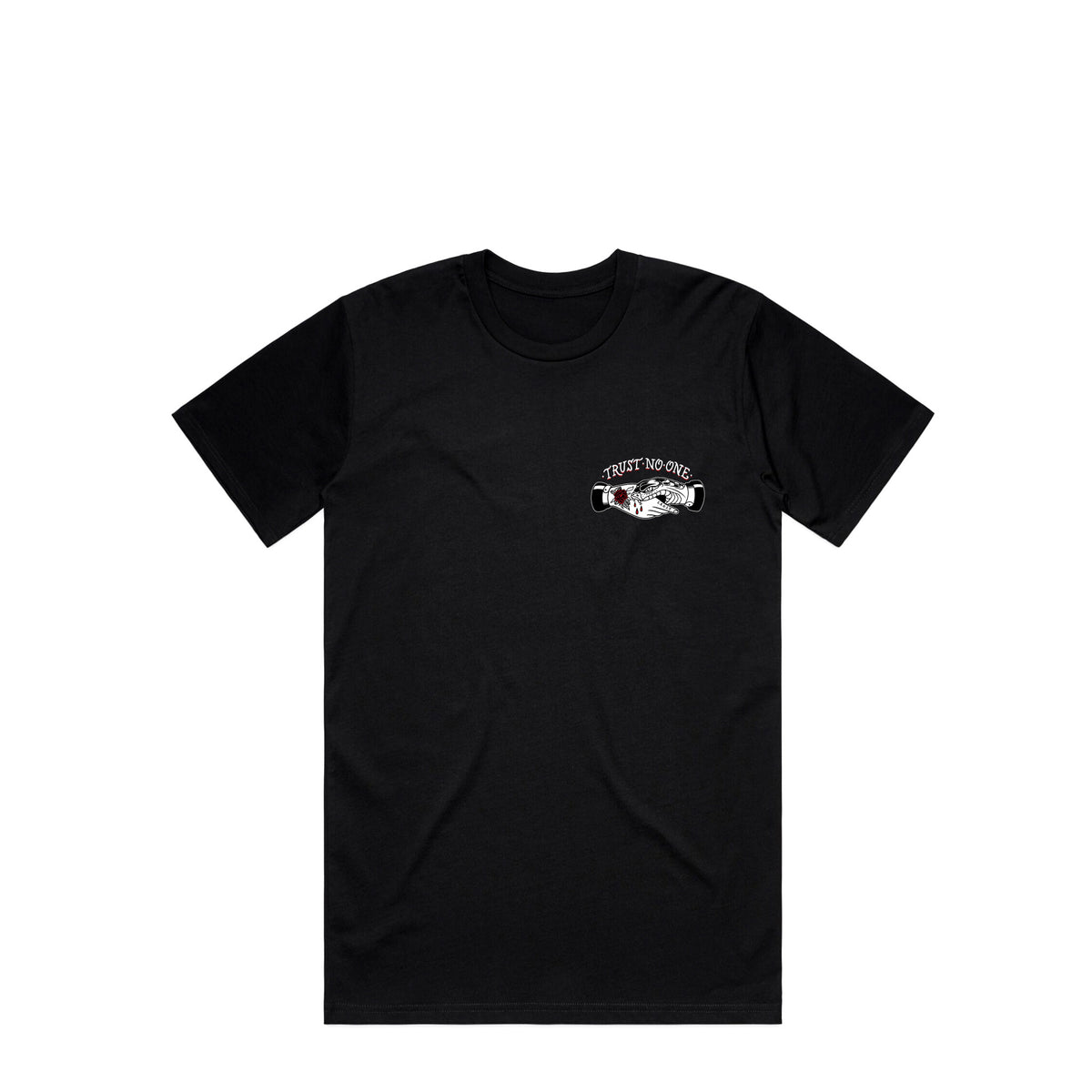 Trust No One T-Shirt in Black, alternate view