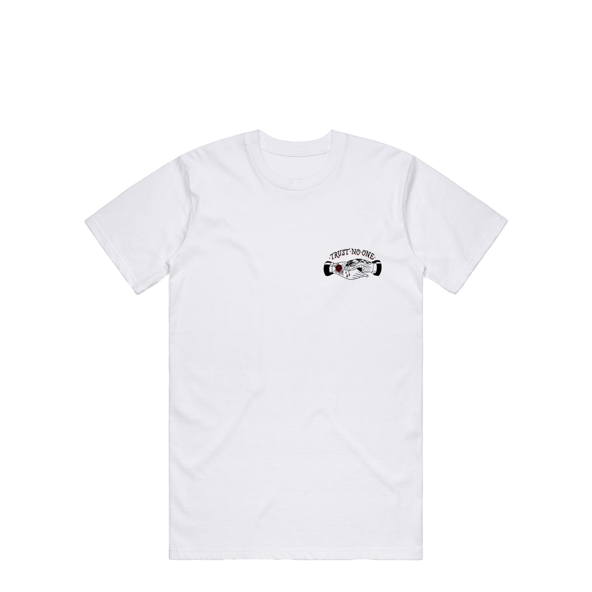 Trust No One T-Shirt in White, alternate view